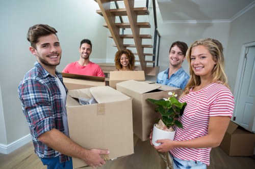 Secure long-term storage units in Watford with organised boxes and furniture
