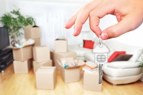 Man and van loading furniture in Watford