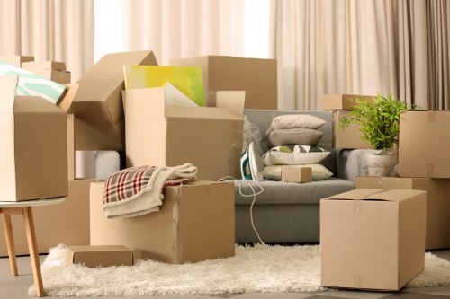 IT equipment and workstation setup during office removals in Watford
